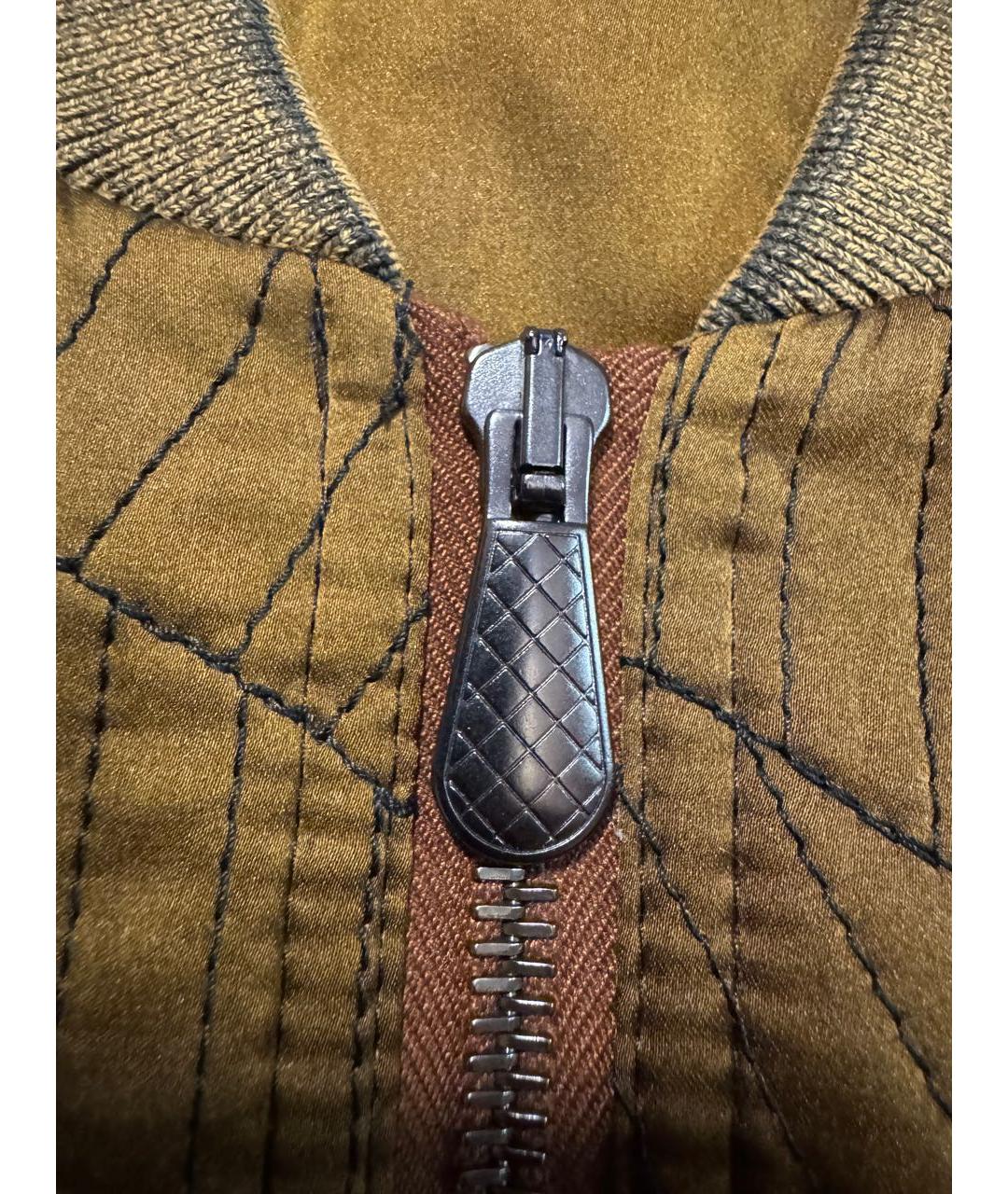 BOTTEGA VENETA Горчичная шелковая куртка, фото 3