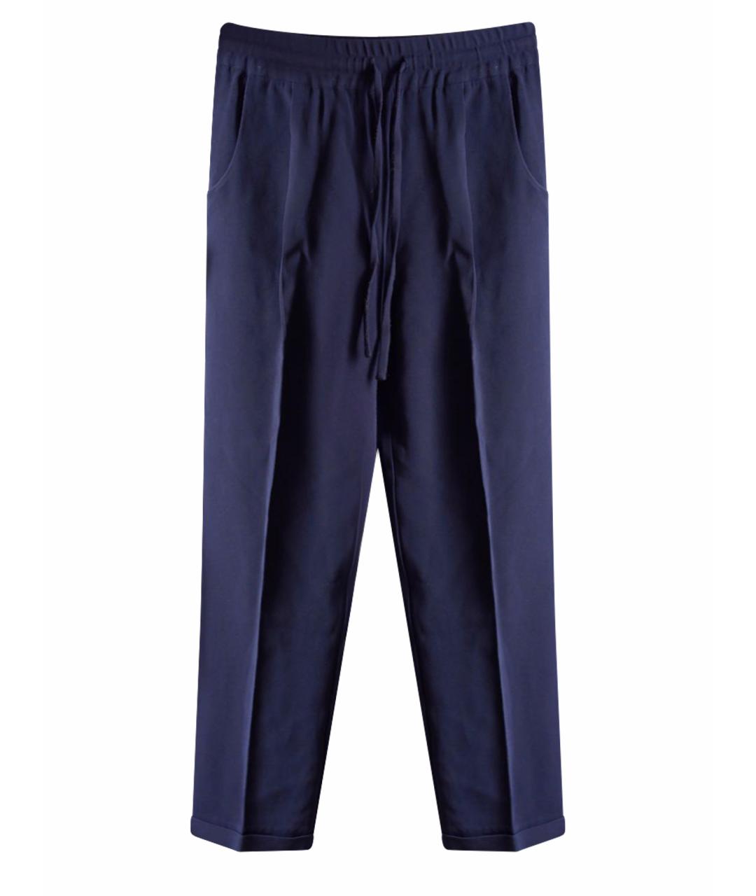 KITON Темно-синие ацетатные брюки узкие, фото 1