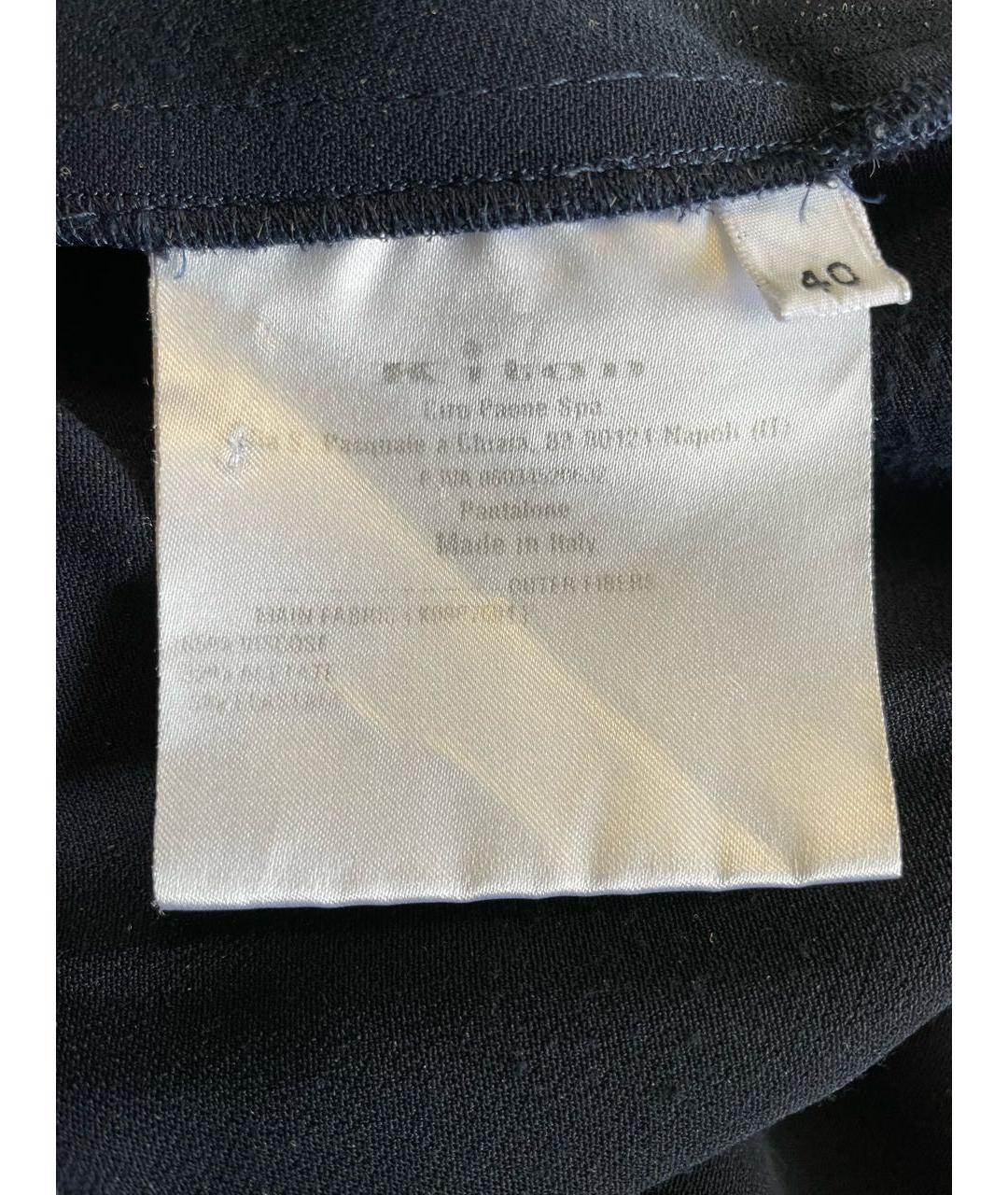 KITON Темно-синие ацетатные брюки узкие, фото 4