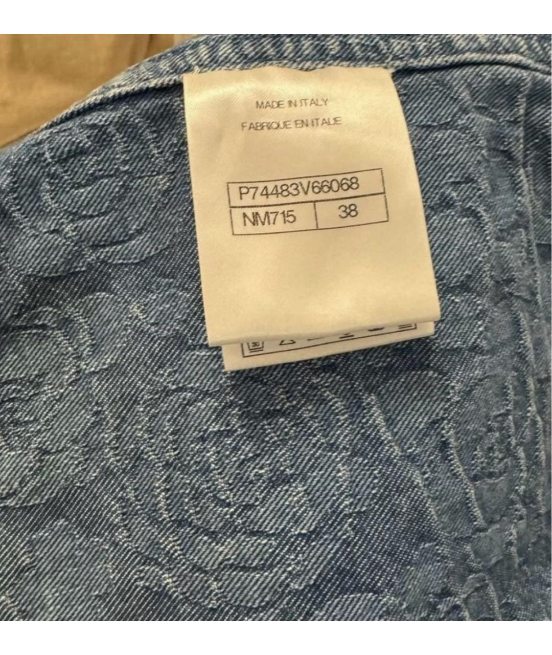 CHANEL Синяя деним майка, фото 3