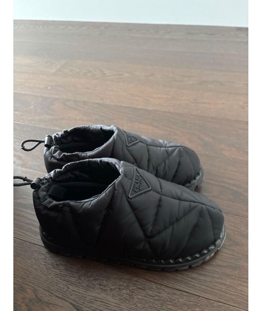 PRADA Черные текстильные ботинки, фото 3