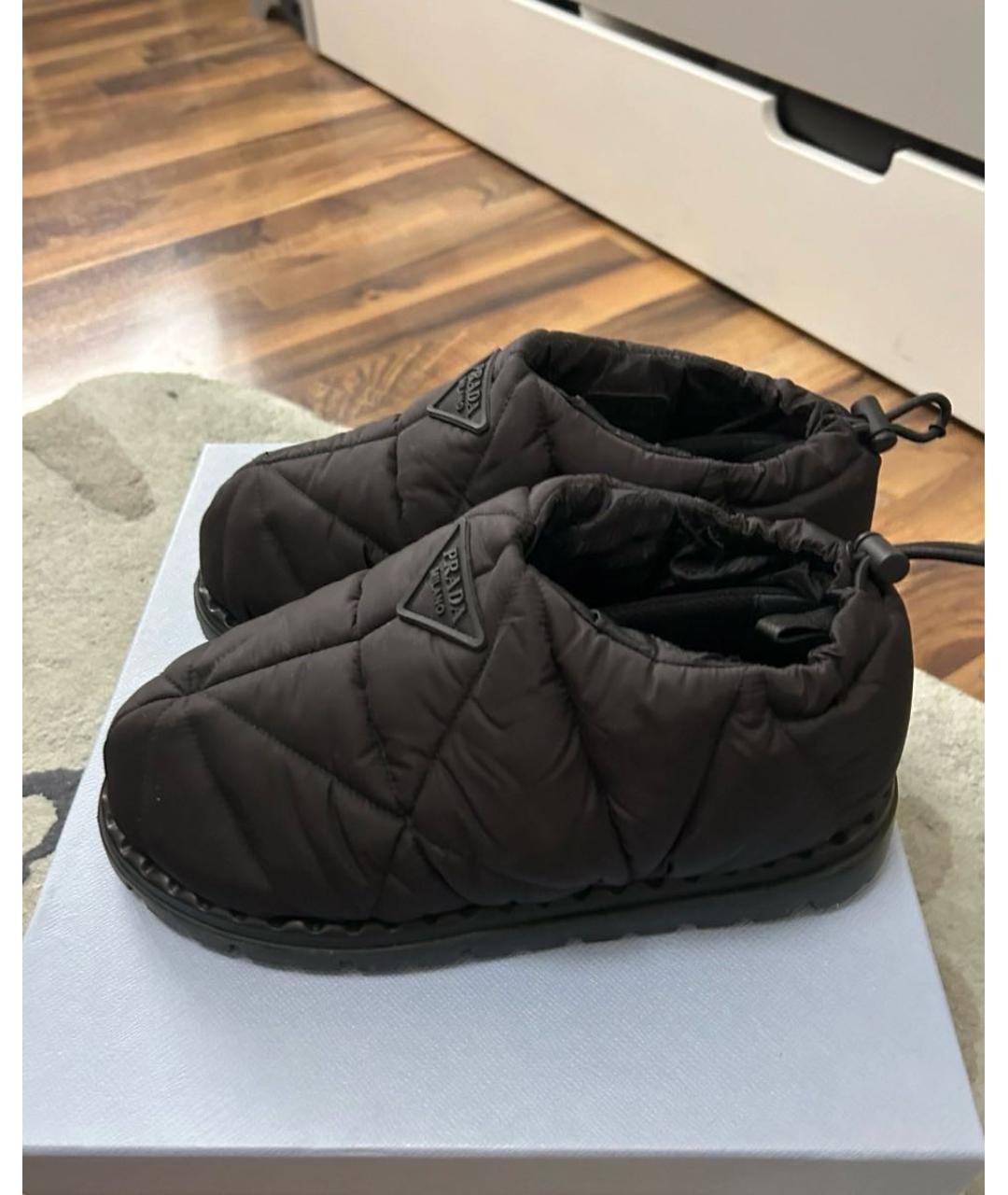 PRADA Черные текстильные ботинки, фото 4