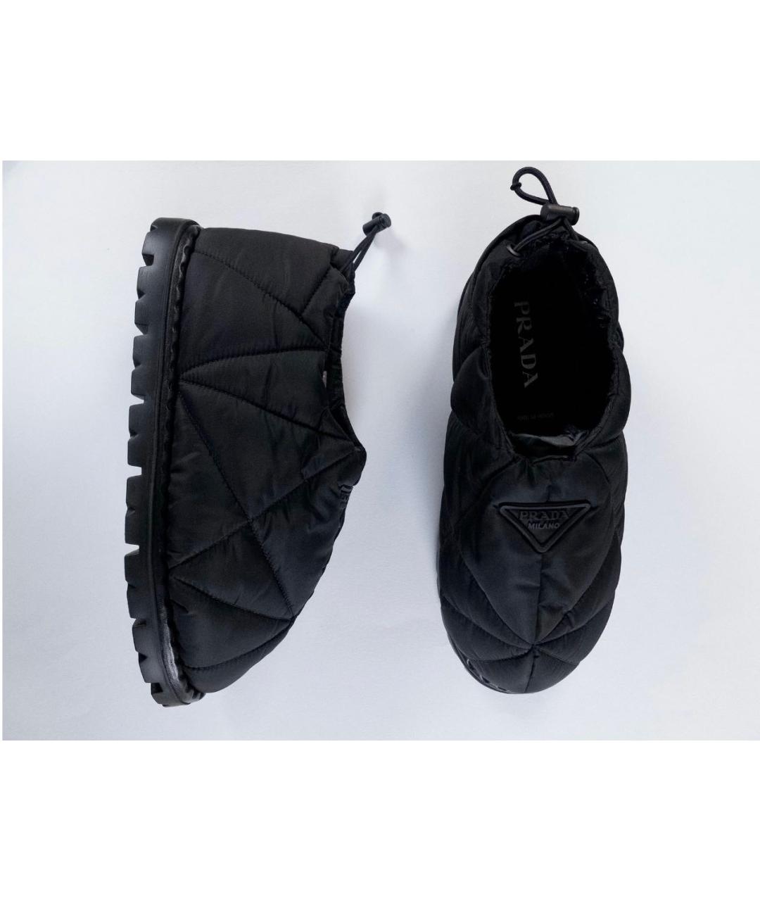 PRADA Черные текстильные ботинки, фото 9