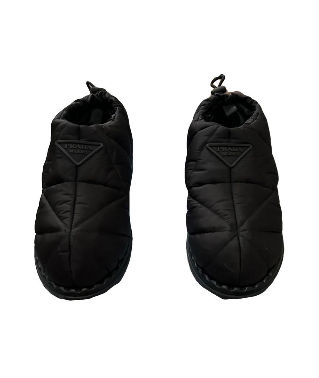 PRADA Черные текстильные ботинки, фото 2
