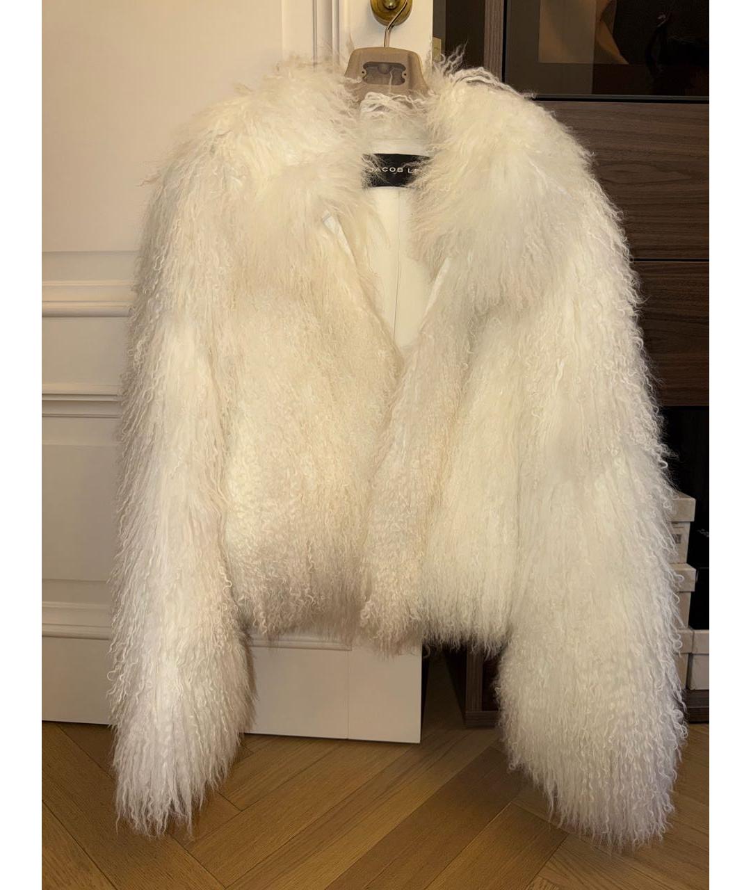 Jacob Lee Белая меховая шуба, фото 7