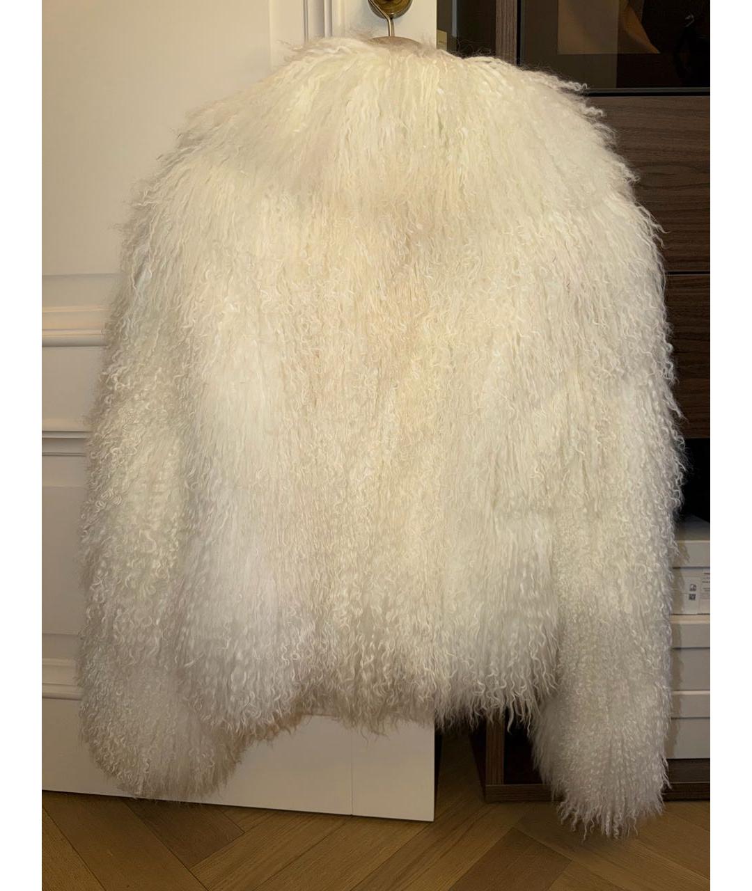 Jacob Lee Белая меховая шуба, фото 2