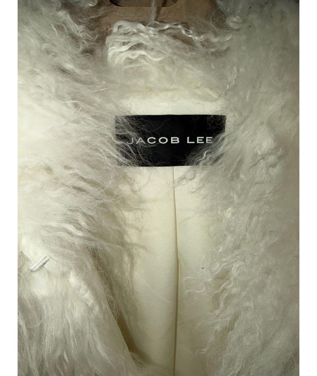 Jacob Lee Белая меховая шуба, фото 3