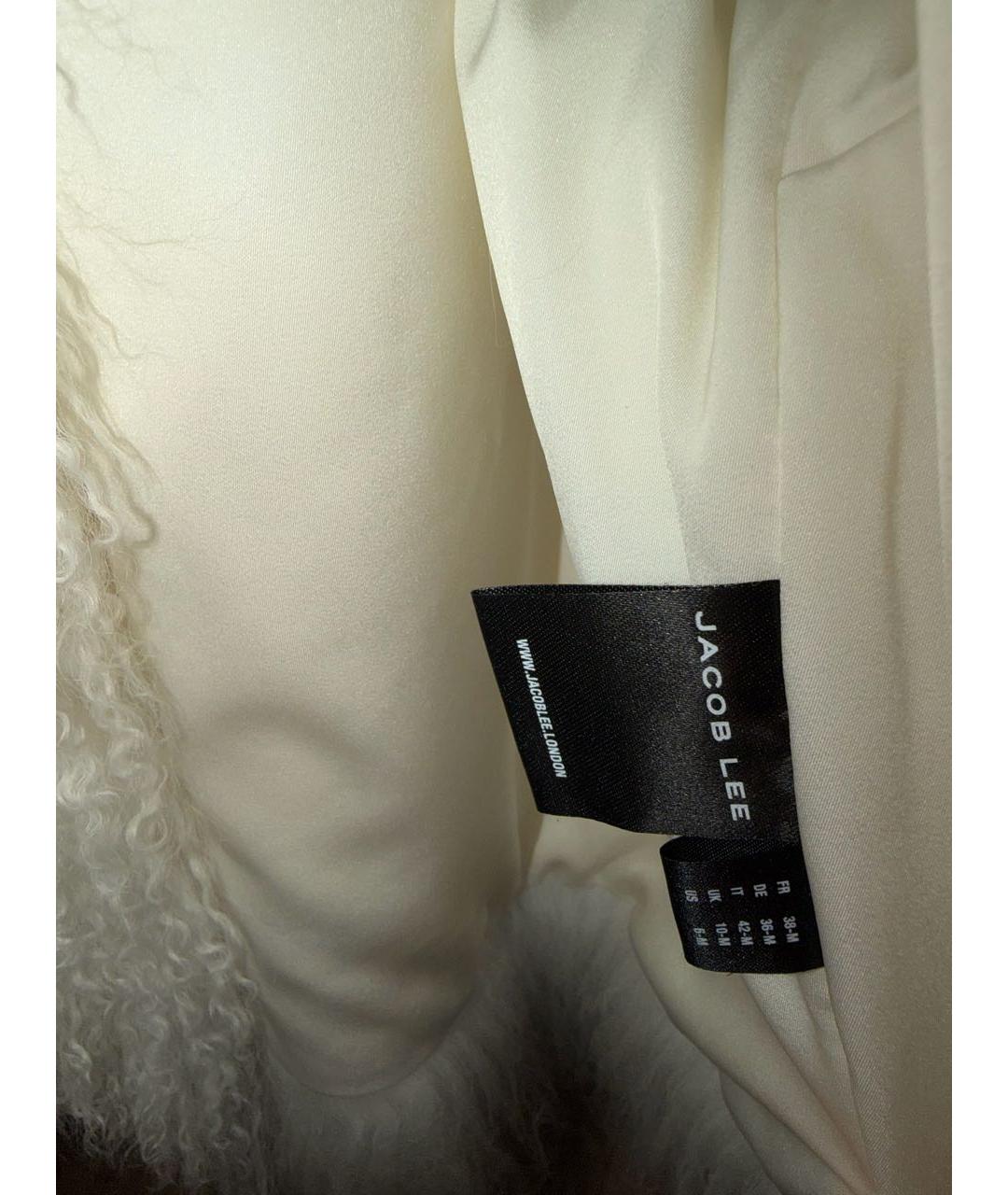 Jacob Lee Белая меховая шуба, фото 4