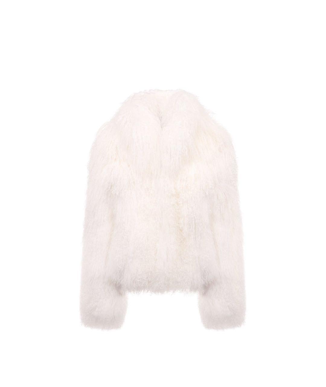 Jacob Lee Белая меховая шуба, фото 1