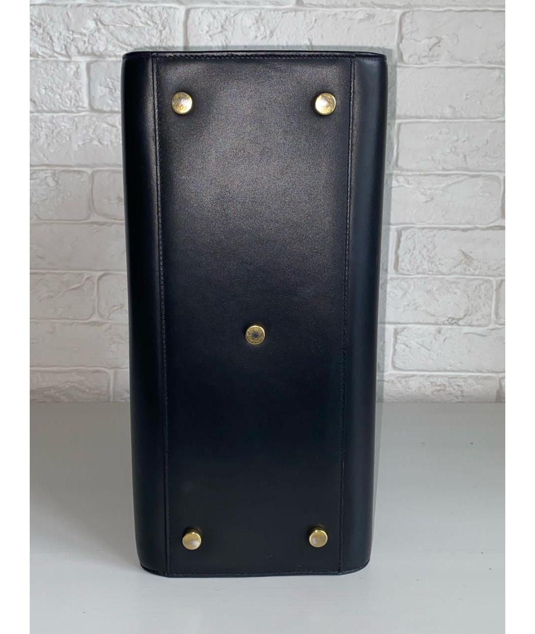 SAINT LAURENT Черная кожаная сумка с короткими ручками, фото 6
