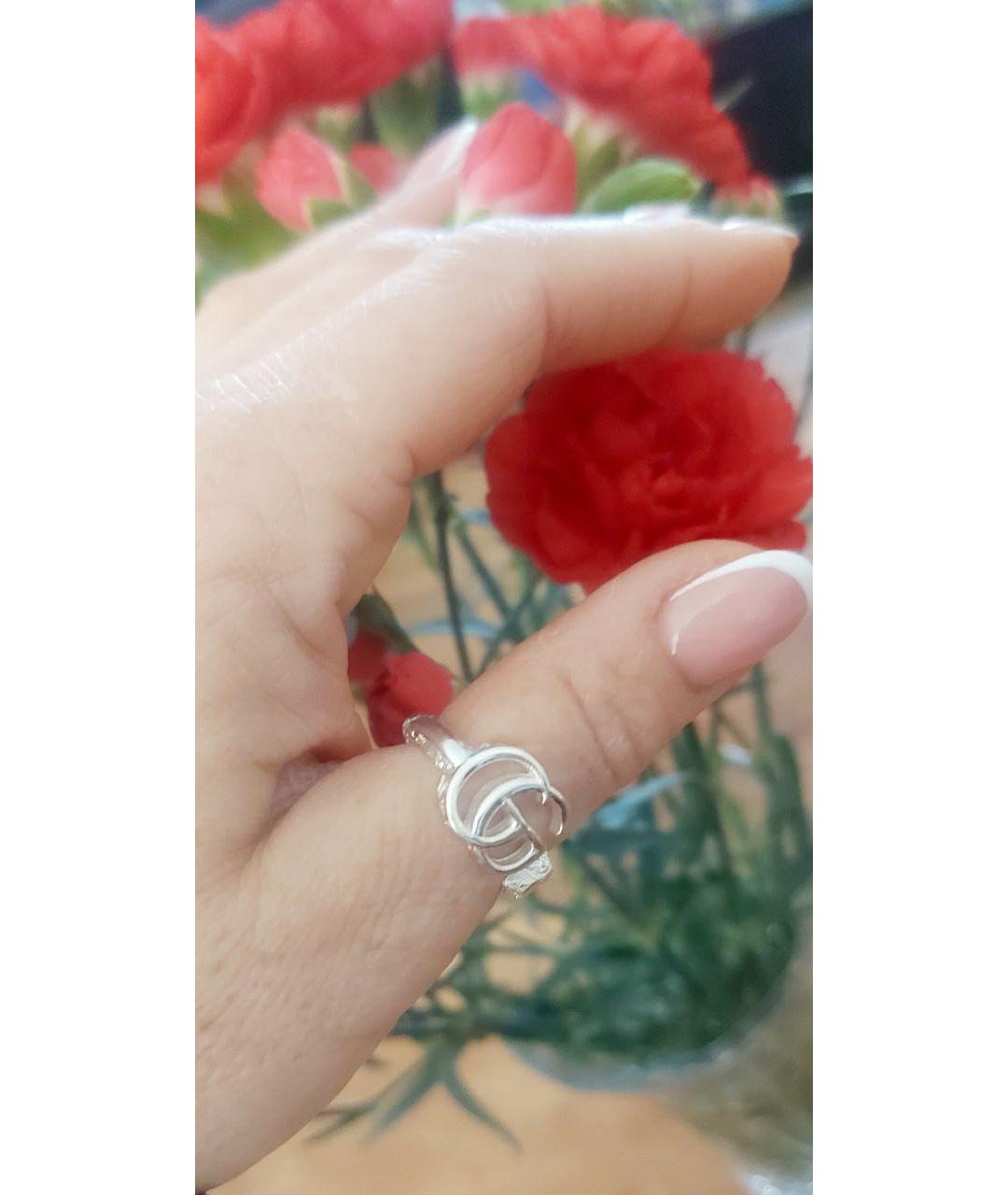 GUCCI Серебряное с серебряным покрытием кольцо, фото 5