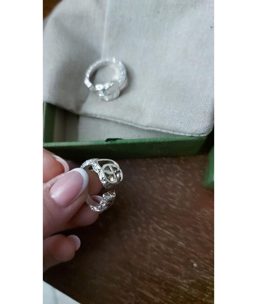 GUCCI Серебряное с серебряным покрытием кольцо, фото 4