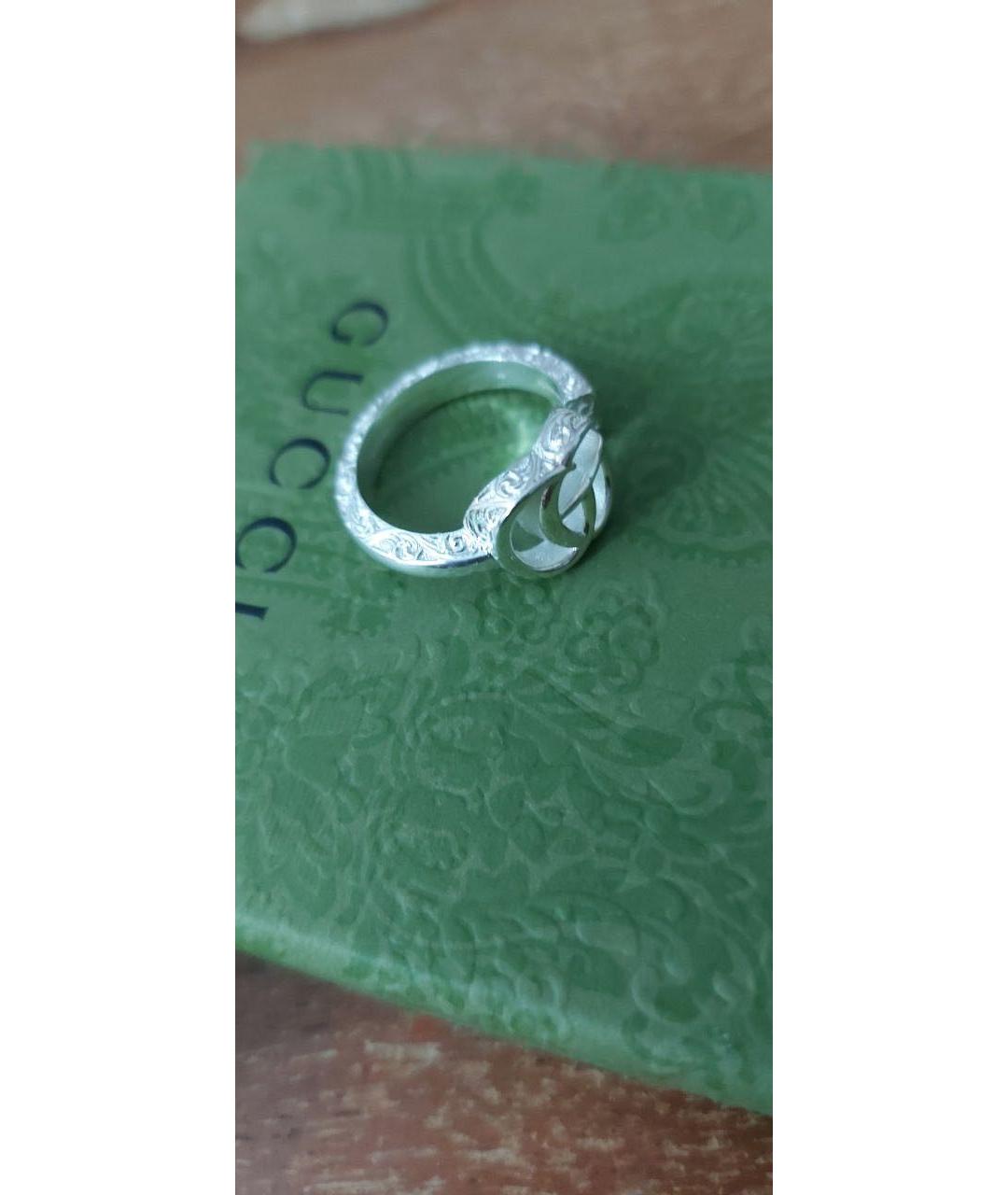 GUCCI Серебряное с серебряным покрытием кольцо, фото 3