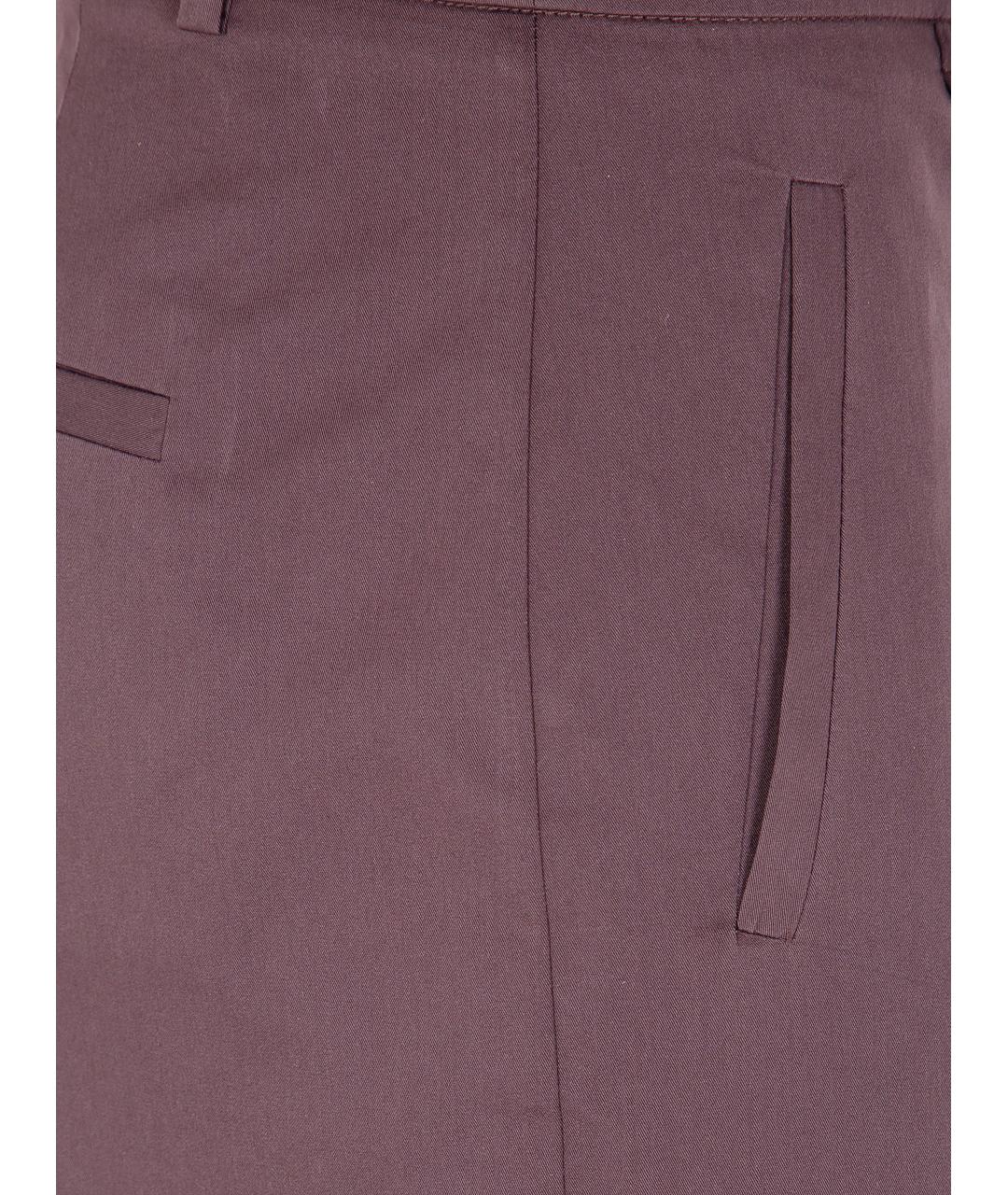 BLUGIRL Коричневые полиэстеровые прямые брюки, фото 3