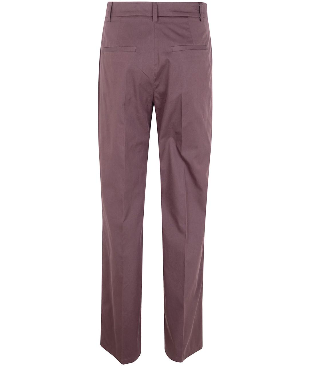 BLUGIRL Коричневые полиэстеровые прямые брюки, фото 2