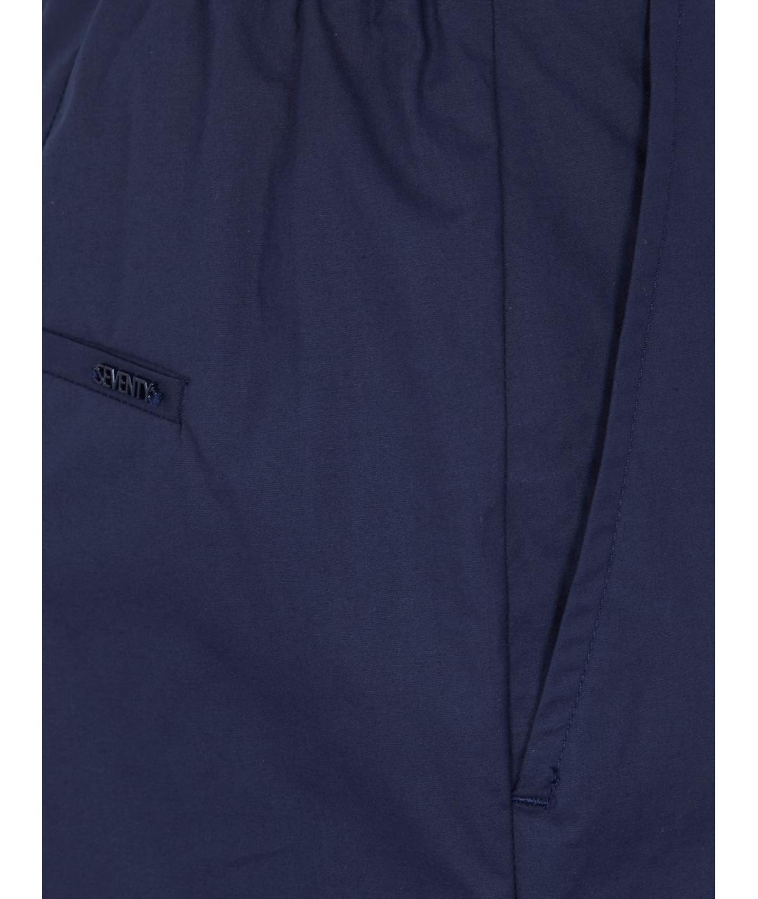 SEVENTY Синие хлопковые прямые брюки, фото 3
