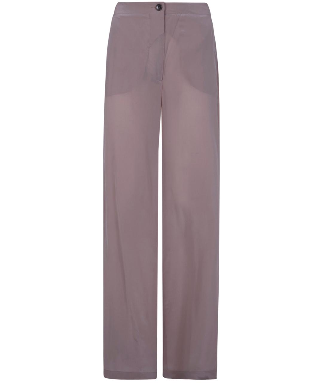 SEVENTY Розовые шелковые прямые брюки, фото 1