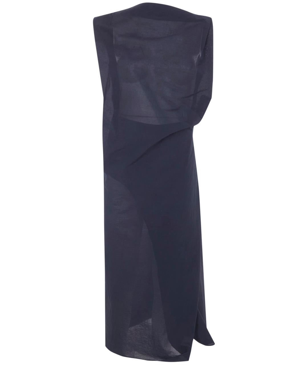 JACQUEMUS Черное хлопковое коктейльное платье, фото 1