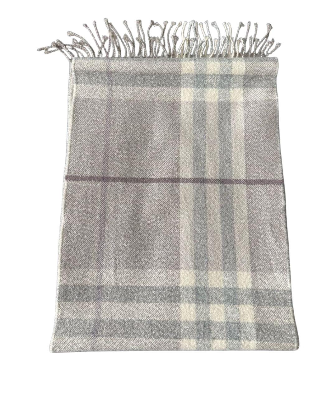 BURBERRY Серый кашемировый шарф, фото 1