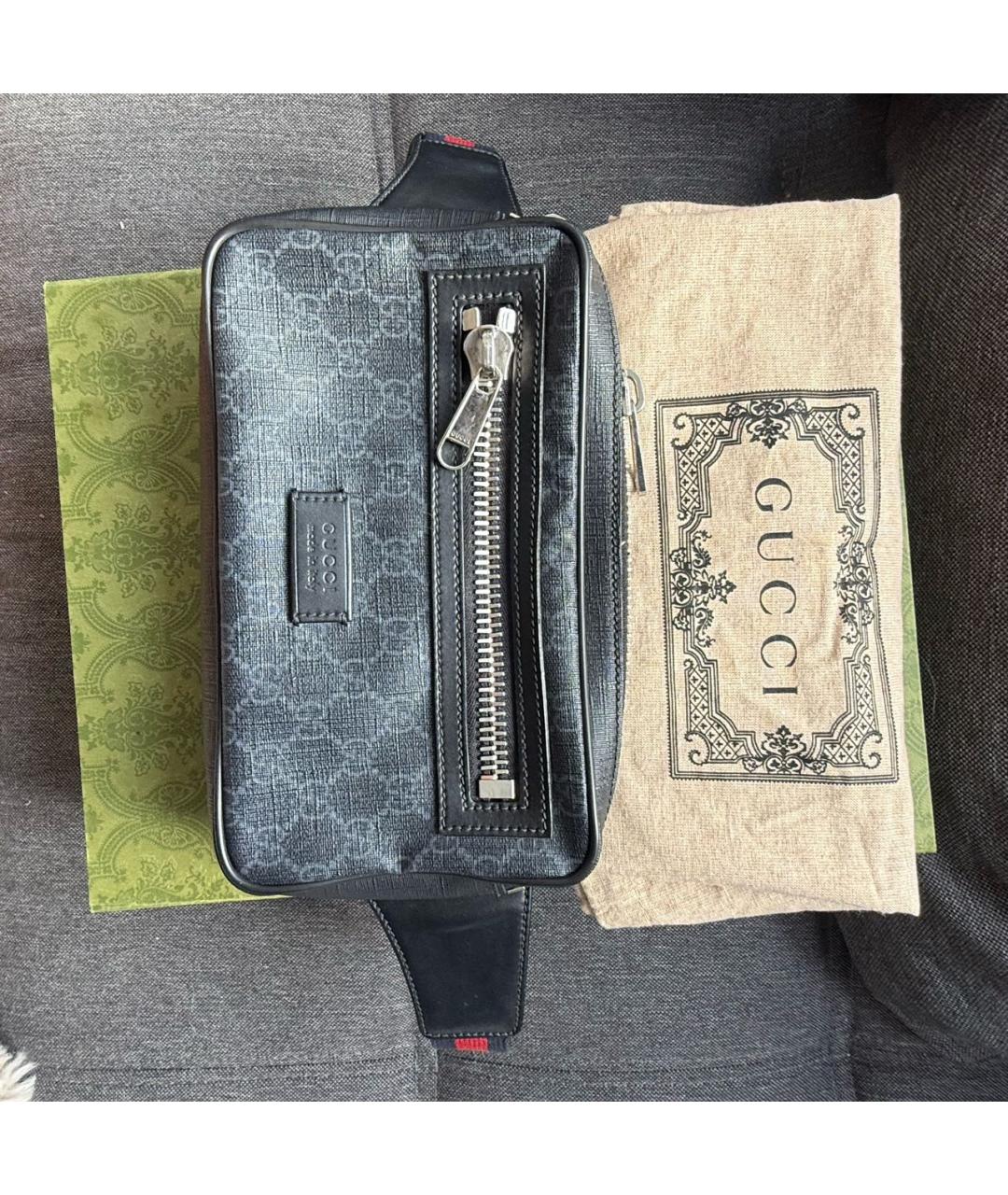 GUCCI Антрацитовая сумка на плечо, фото 8