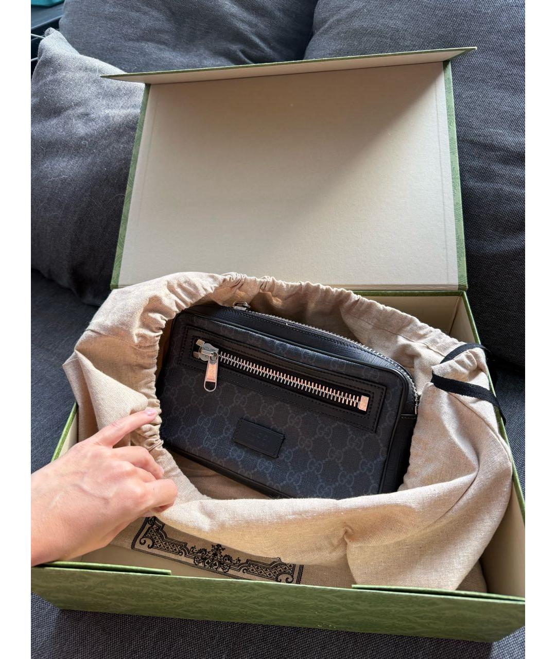 GUCCI Антрацитовая сумка на плечо, фото 5