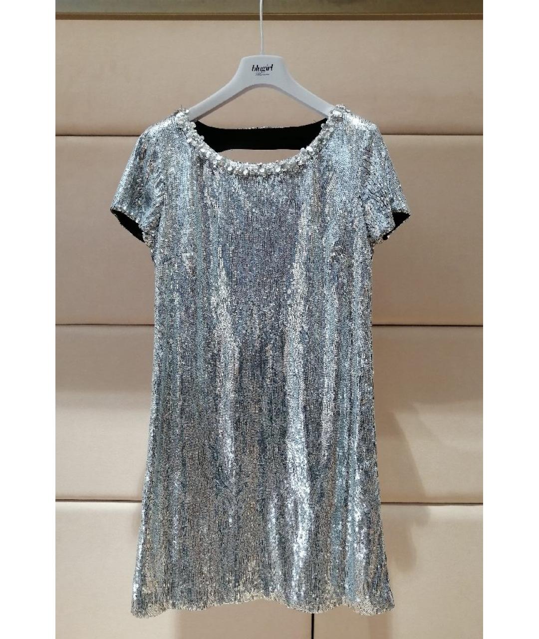 BLUGIRL Серебряное повседневное платье, фото 3