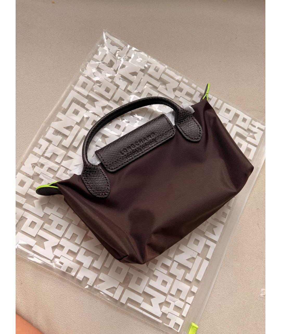 LONGCHAMP Коричневая сумка с короткими ручками, фото 4