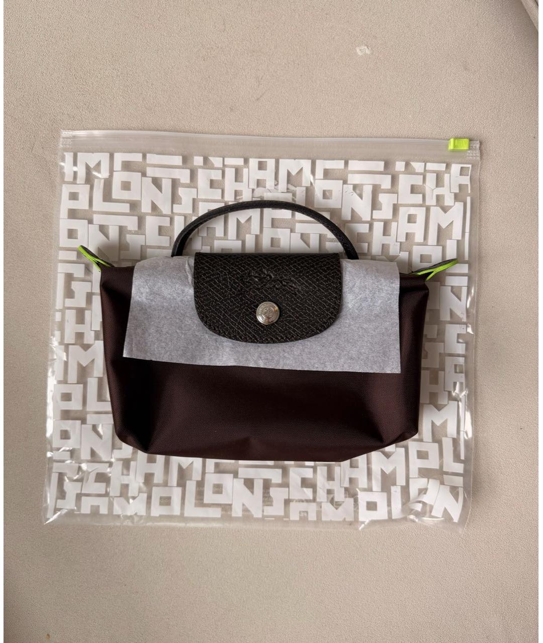 LONGCHAMP Коричневая сумка с короткими ручками, фото 2