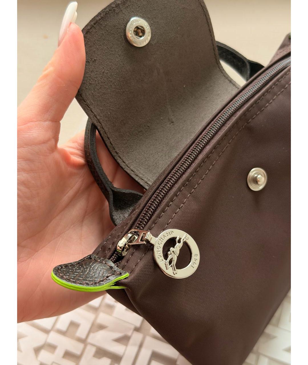 LONGCHAMP Коричневая сумка с короткими ручками, фото 5