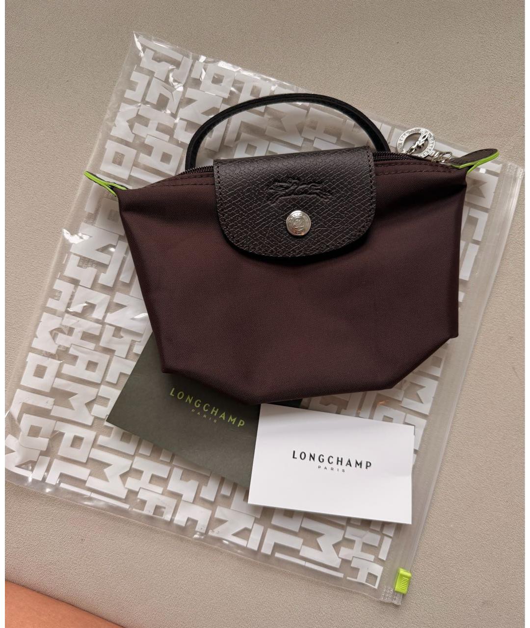 LONGCHAMP Коричневая сумка с короткими ручками, фото 8