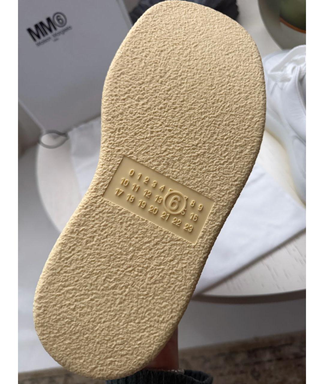 MAISON MARGIELA Белые кожаные кеды, фото 5