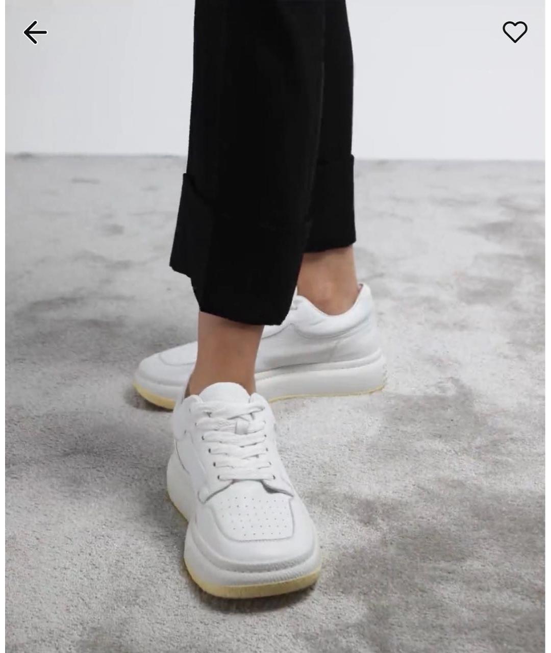 MAISON MARGIELA Белые кожаные кеды, фото 8