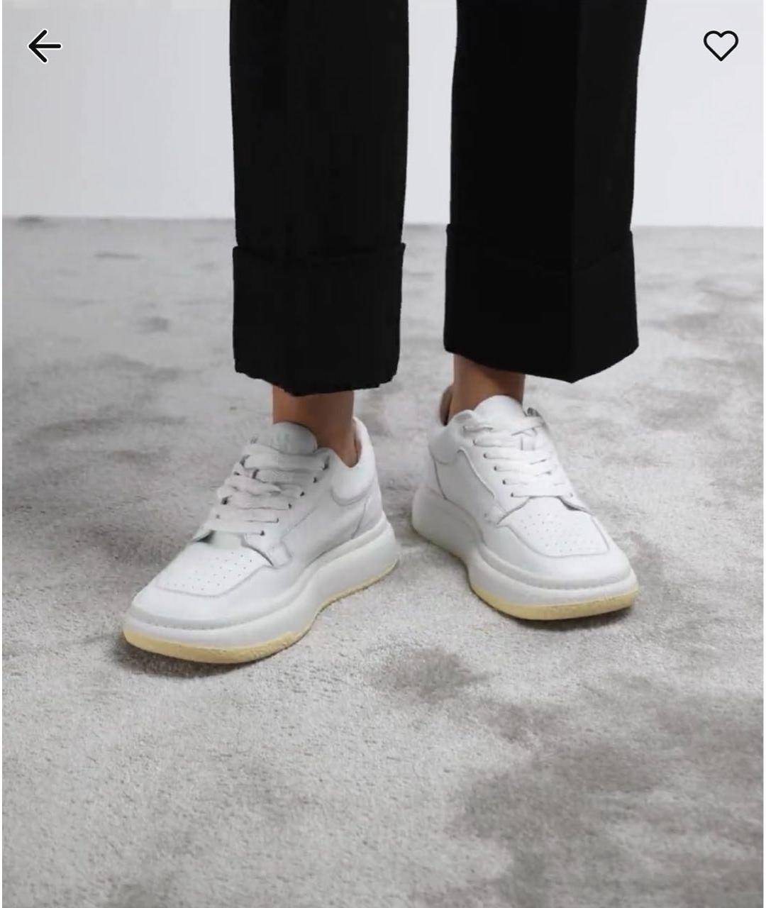 MAISON MARGIELA Белые кожаные кеды, фото 7