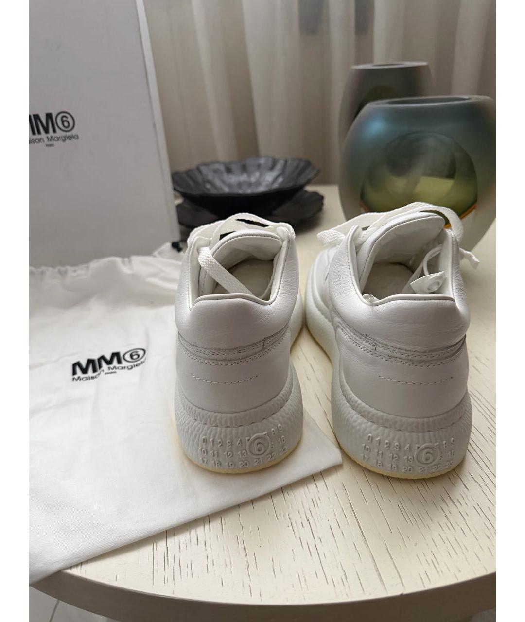 MAISON MARGIELA Белые кожаные кеды, фото 4