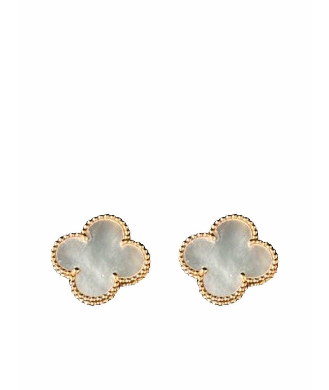 VAN CLEEF & ARPELS Белые серьги из желтого золота, фото 1