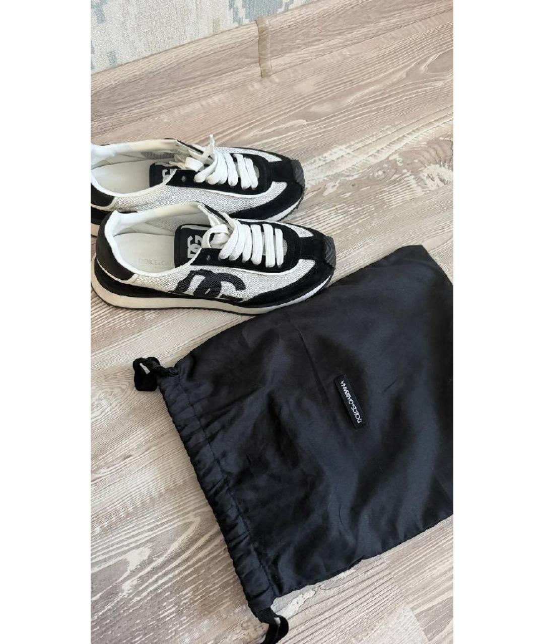 DOLCE&GABBANA Белые текстильные кроссовки, фото 8