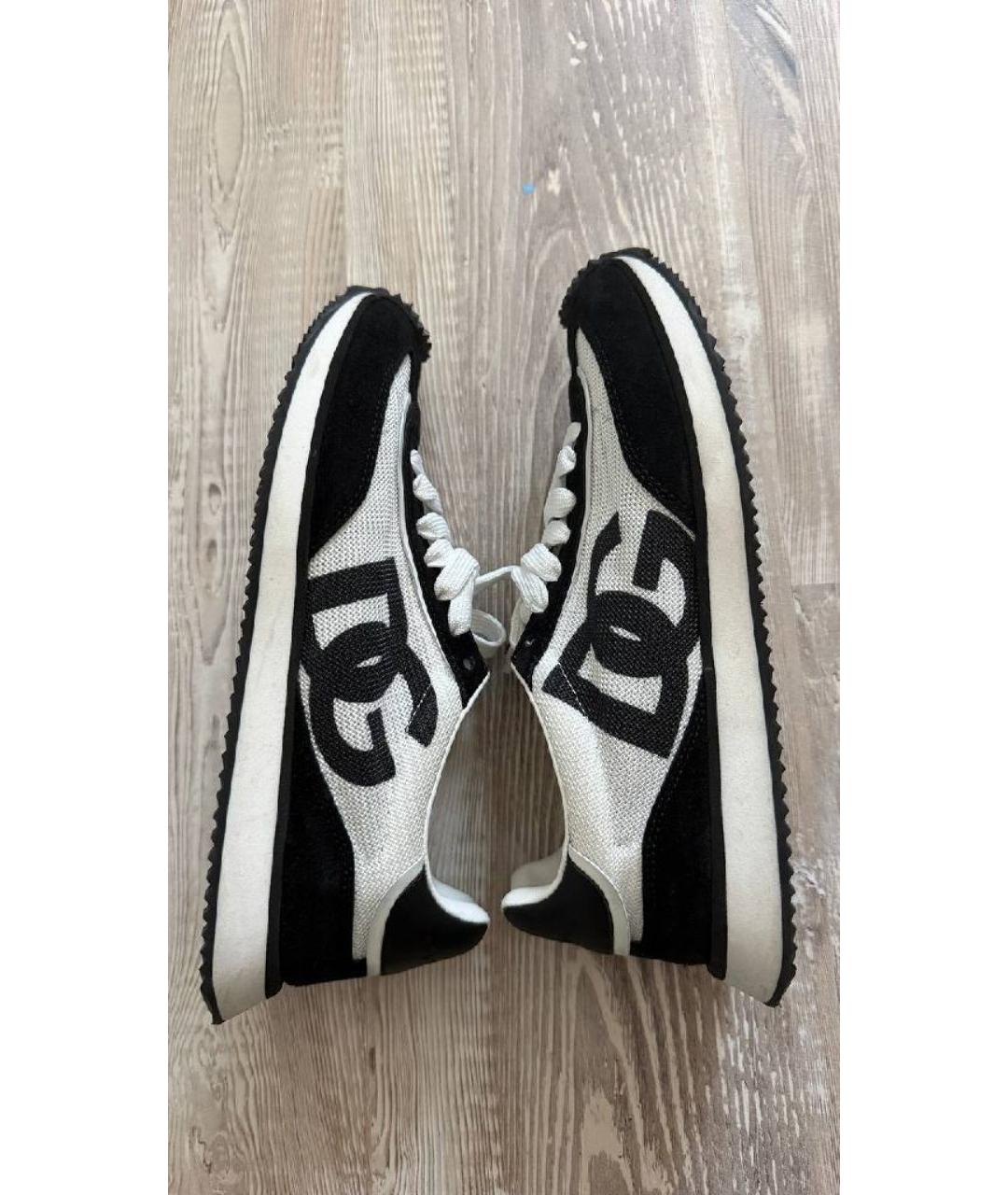 DOLCE&GABBANA Белые текстильные кроссовки, фото 9