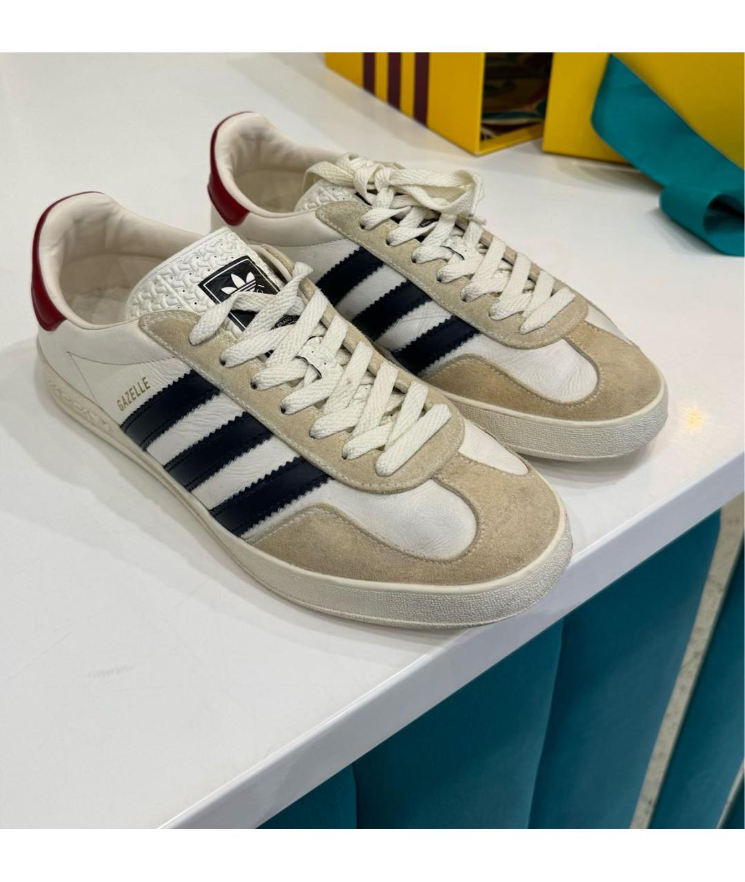 GUCCI Белые кожаные кеды, фото 2