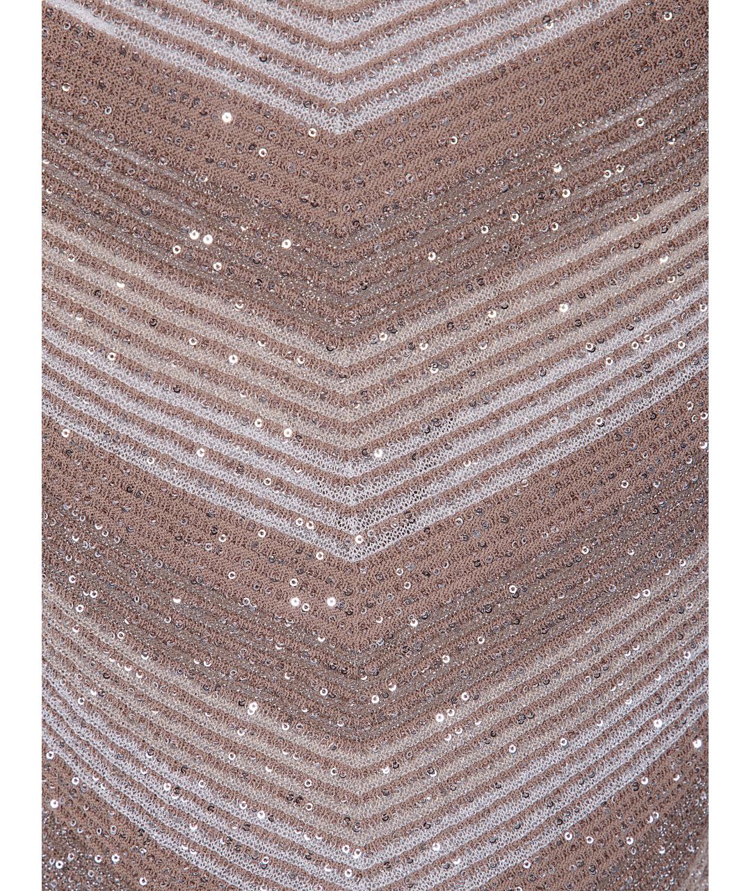 D.EXTERIOR Коричневая полиэстеровая футболка, фото 3