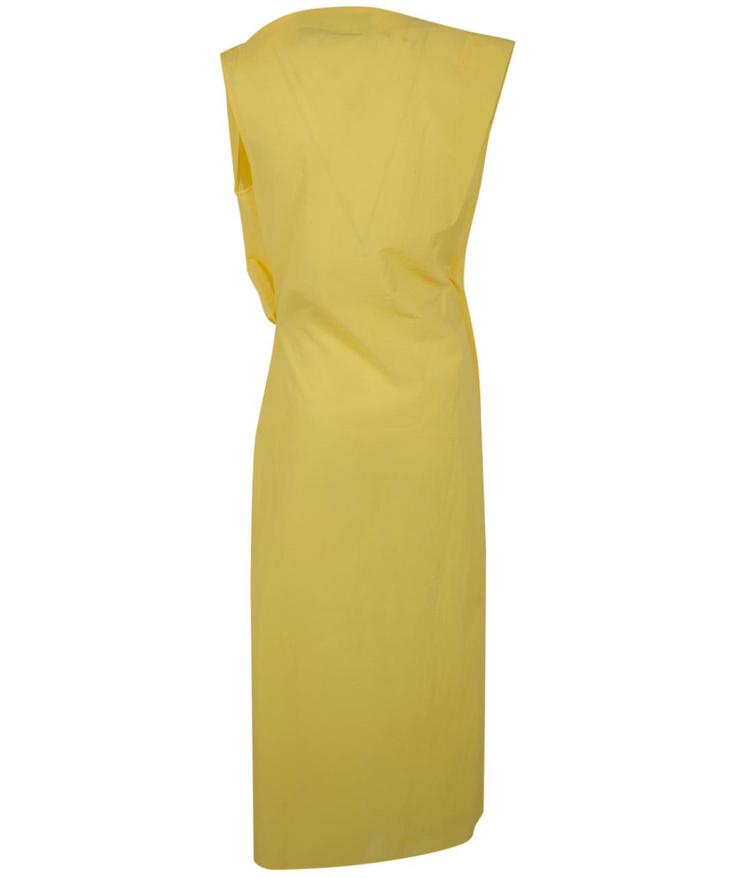 JACQUEMUS Желтое хлопковое коктейльное платье, фото 2