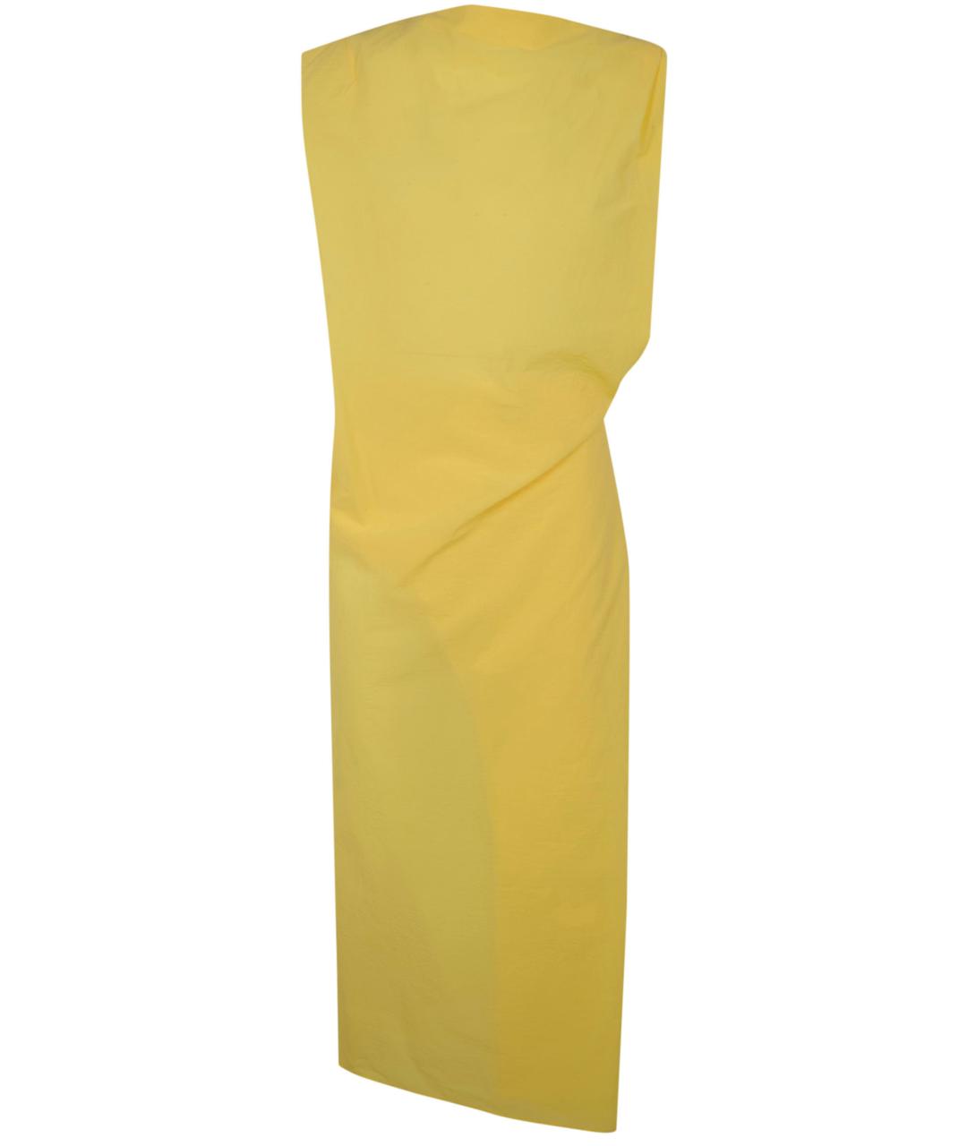 JACQUEMUS Желтое хлопковое коктейльное платье, фото 1