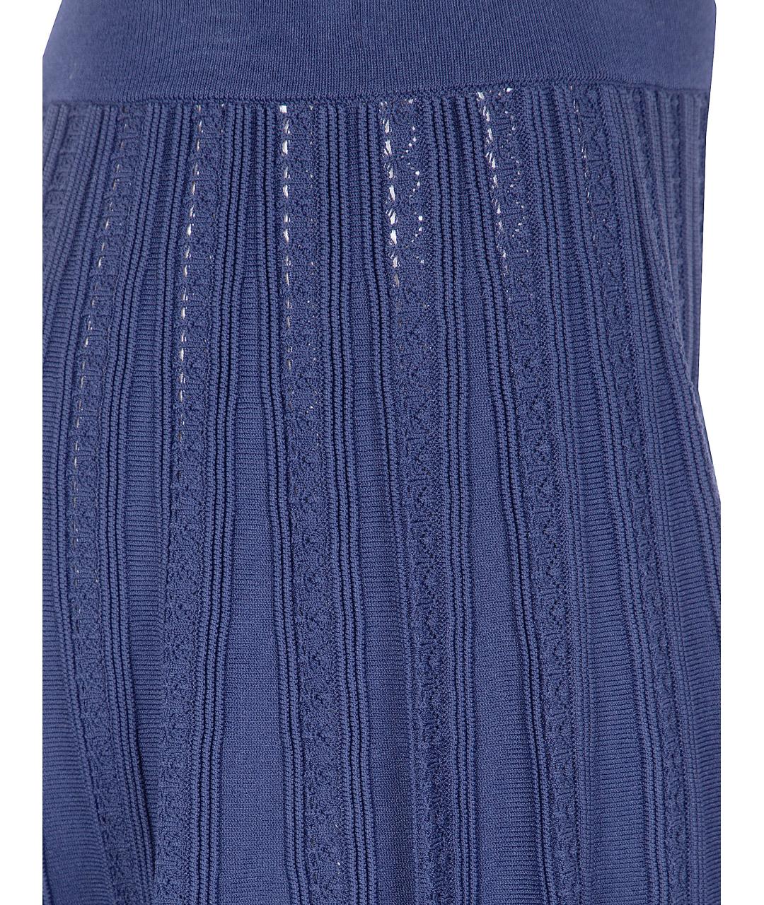 BLUGIRL Синяя вискозная юбка миди, фото 3