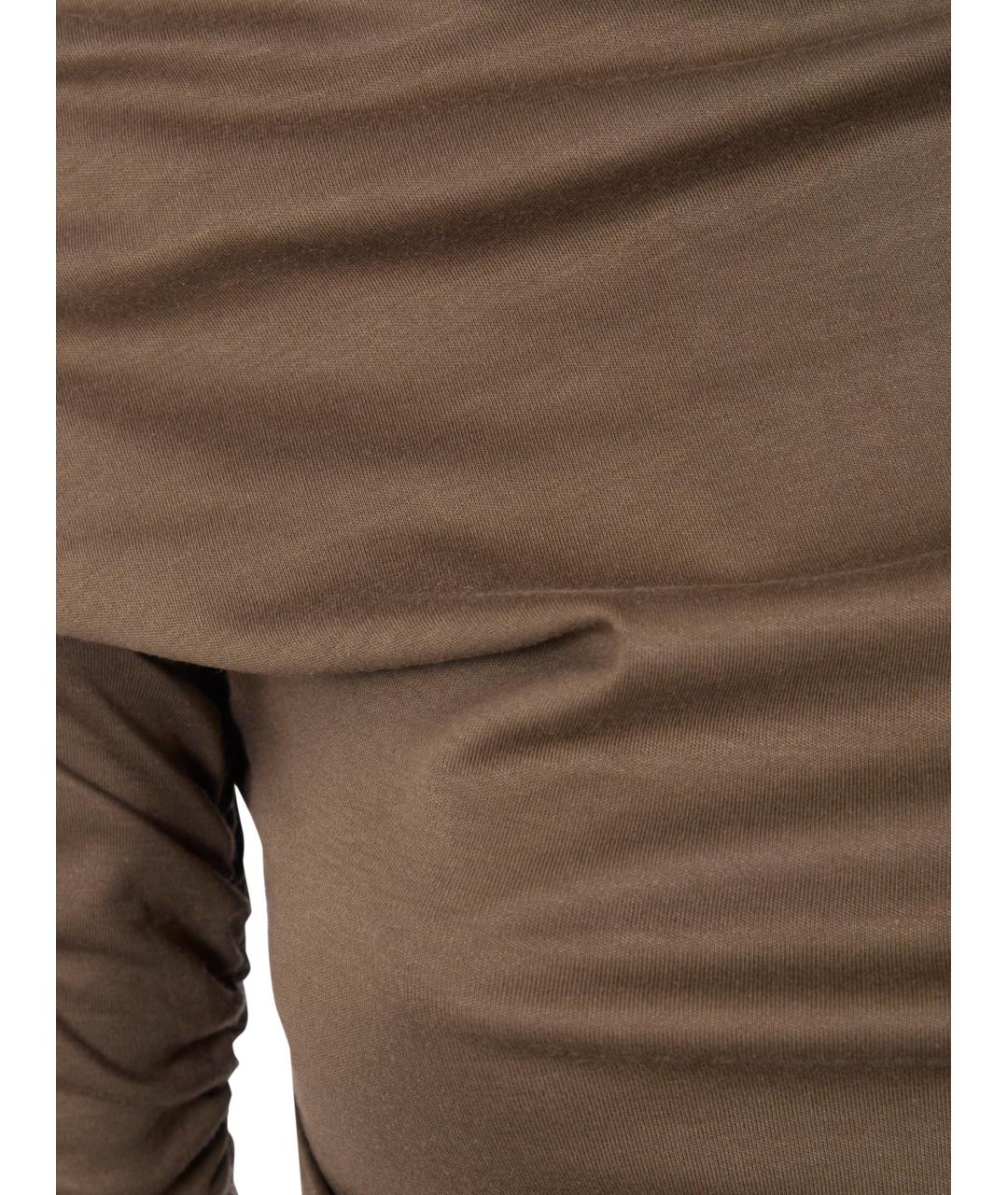 JACQUEMUS Коричневое хлопковое вечернее платье, фото 3