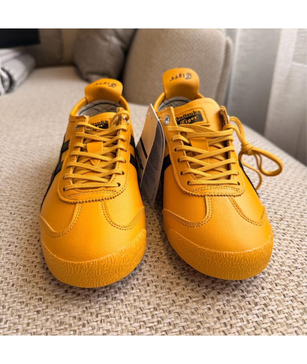 ONITSUKA TIGER Желтые кожаные кроссовки, фото 2