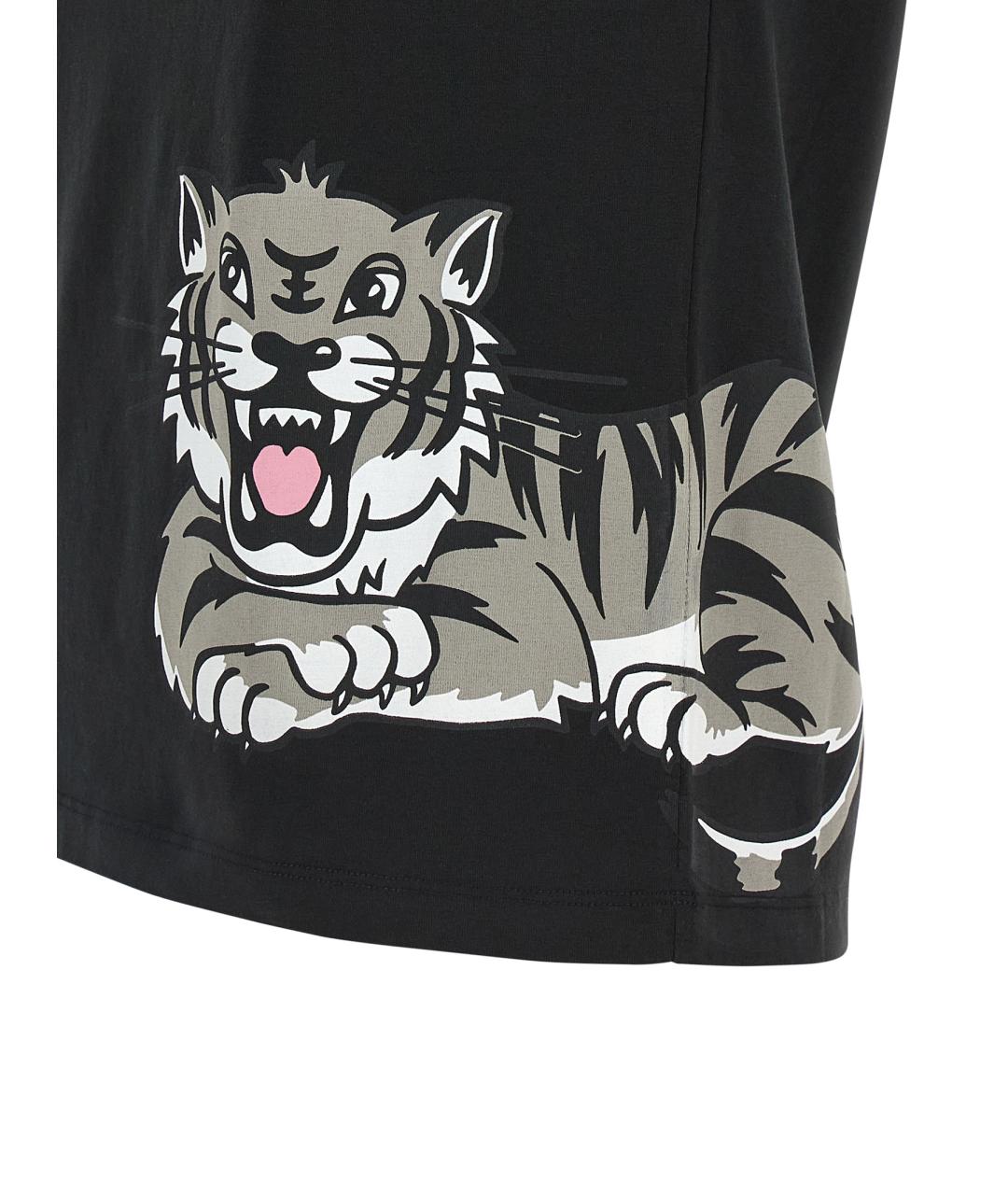 KENZO Черная хлопковая футболка, фото 4