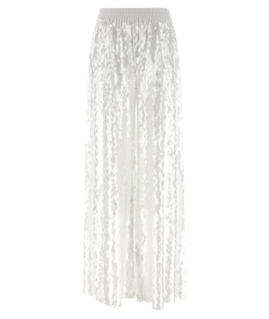 NORMA KAMALI Белые полиамидовые прямые брюки, фото 1