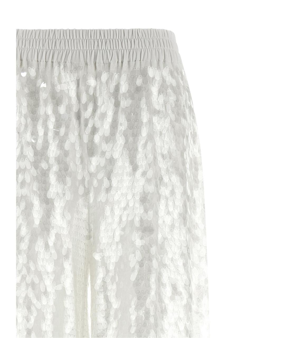 NORMA KAMALI Белые полиамидовые прямые брюки, фото 3