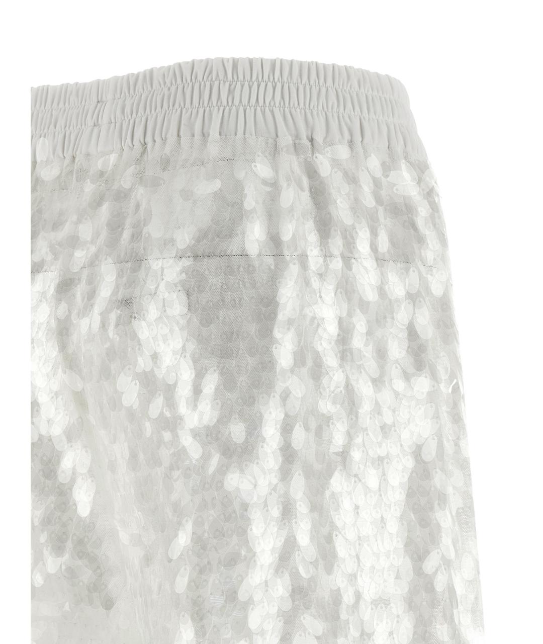 NORMA KAMALI Белые полиамидовые прямые брюки, фото 4