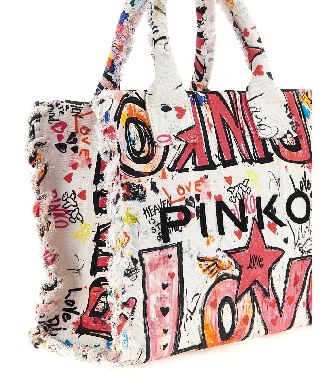 PINKO Мульти хлопковая сумка тоут, фото 3