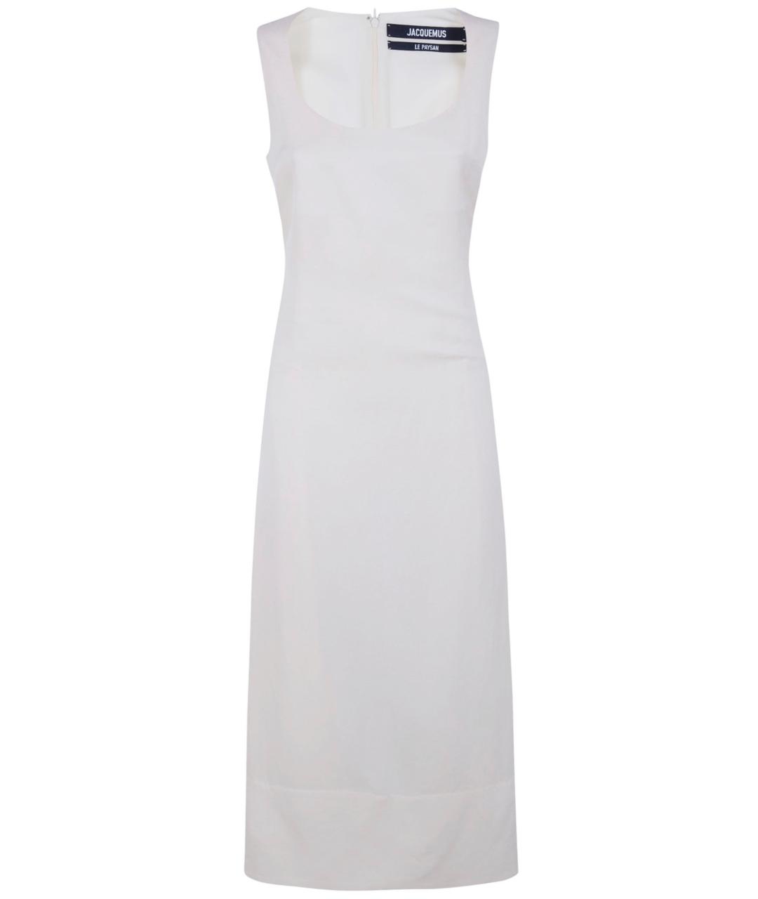 JACQUEMUS Белое полиэстеровое повседневное платье, фото 1
